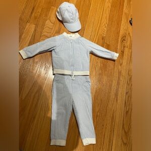 Janie and Jack Matching set with cap baby boy 18-24M